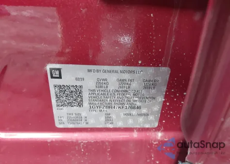 2019 Cadillac Xt4 Luxury z USA, uszkodzony, nr VIN 1GYFZBR47KF176846